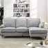 Woodbury 3-Seater Reversible Corner Sofa - Grey, Velvet