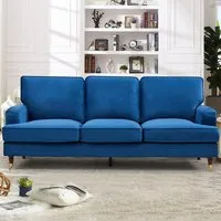 Woodbury 3-Seater Sofa - Blue, Velvet