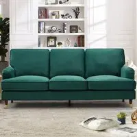 Woodbury 3-Seater Sofa - Green, Velvet