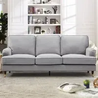 Woodbury 3-Seater Sofa - Grey, Velvet