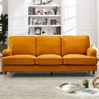Woodbury 3-Seater Sofa - Orange, Velvet