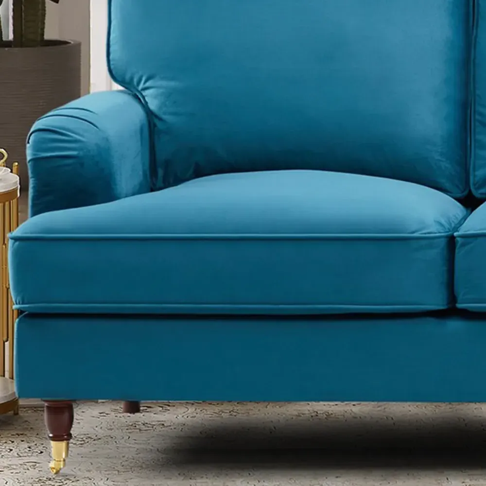 Woodbury 3-Seater Sofa - Teal, Velvet