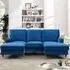Woodbury 3-Seater U-Shape Corner Sofa - Blue, Velvet