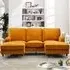 Woodbury 3-Seater U-Shaped Corner Sofa - Orange, Velvet