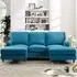 Woodbury 3-Seater U-Shaped Corner Sofa - Teal, Velvet