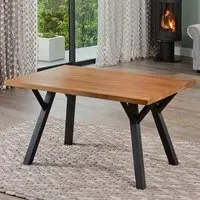 Wooden Veneer Dining Table - Brown