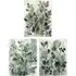 Artery8 Botanical Plants Watercolour Wall Art Print 3 Pack - Green
