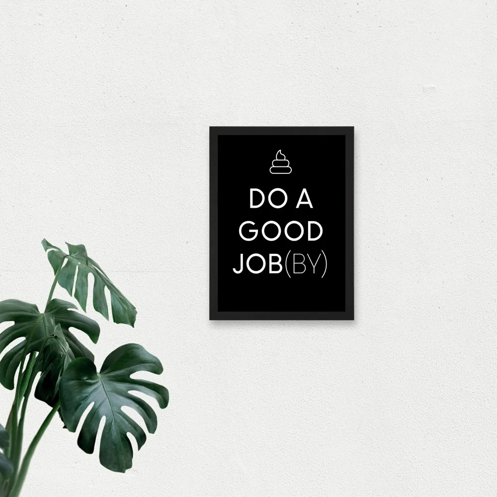 Jobby Emoji Scottish Framed Wall Art Print - Black