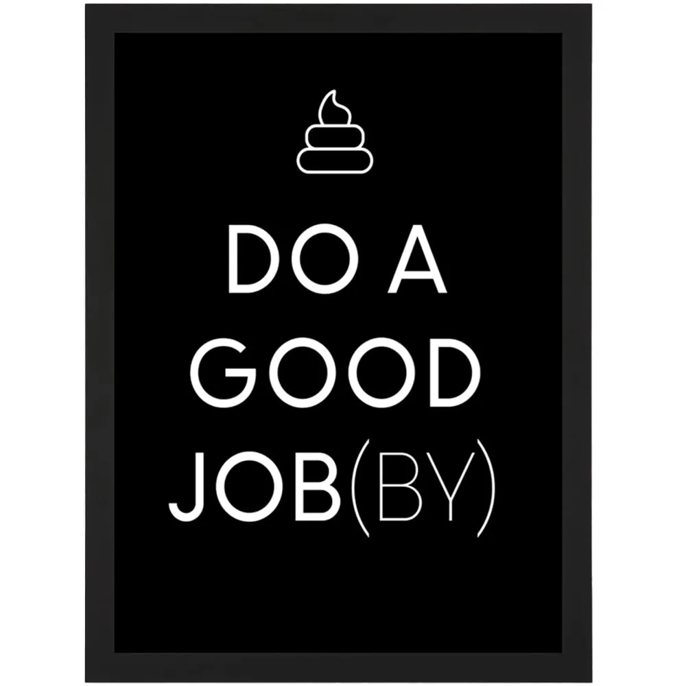 Jobby Emoji Scottish Framed Wall Art Print - Black image