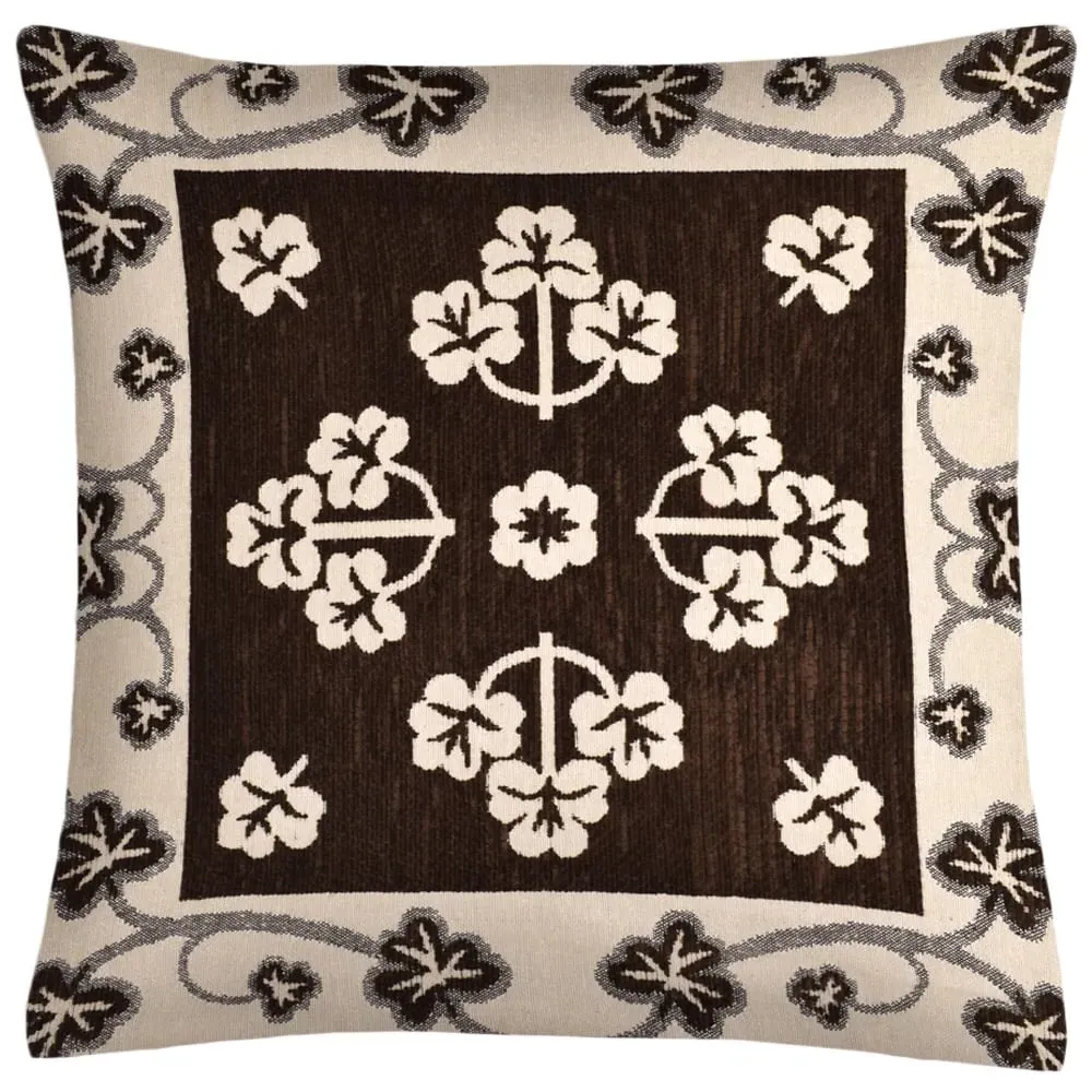 Chocolate Pattern Chenille Filled Cushion 43x43cm 2 Pack - Brown image