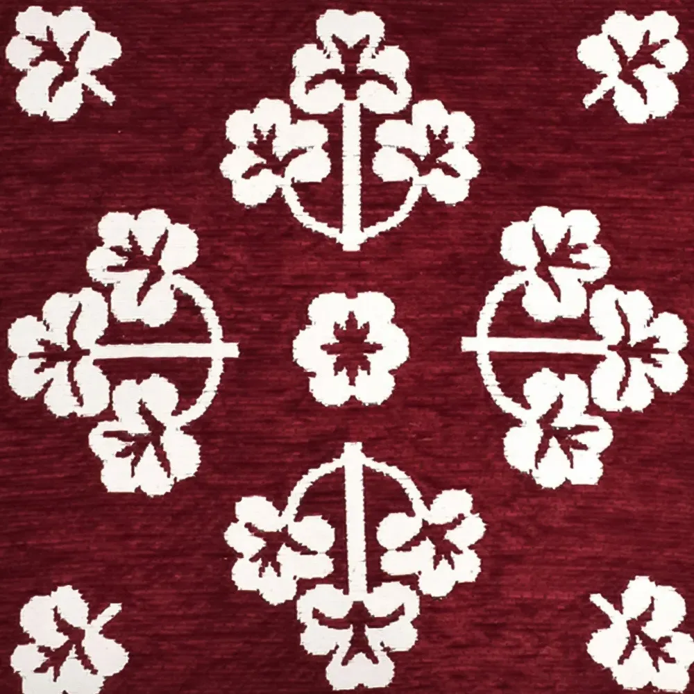 Wine Pattern Chenille Filled Cushion 43x43cm 2 Pack