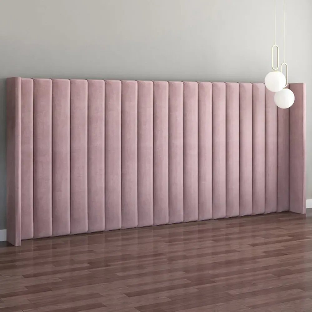 Aspire Furniture Grandeur Wing Headboard - Blush, Velvet image