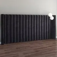 Aspire Furniture Grandeur Wing Headboard - Brown, Velvet