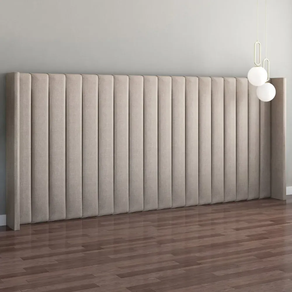 Aspire Furniture Grandeur Wing Headboard - Cream, Linen image