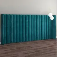 Aspire Furniture Grandeur Wing Headboard - Emerald, Velvet