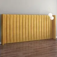 Aspire Furniture Grandeur Wing Headboard - Orange, Velvet