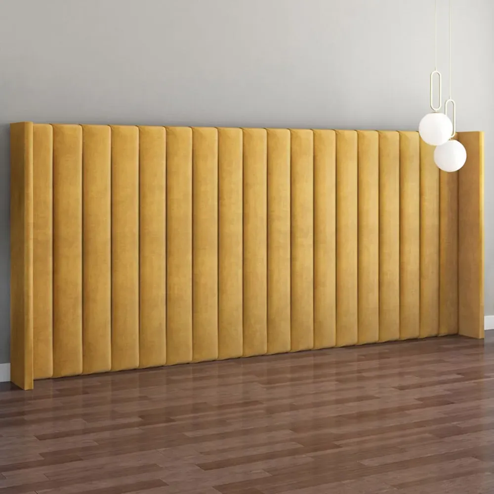 Aspire Furniture Grandeur Wing Headboard - Orange, Velvet