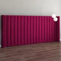 Aspire Furniture Grandeur Wing Headboard - Purple, Velvet