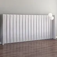 Aspire Furniture Grandeur Wing Headboard - Silver, Velvet