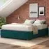 Aspire Furniture Small Double Platform Ottoman Bed - Emerald