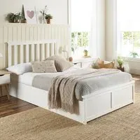Aspire Furniture Super King Ottoman Bed with Storage - White