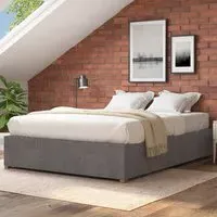 Aspire Furniture Super King Platform Ottoman Bed - Silver