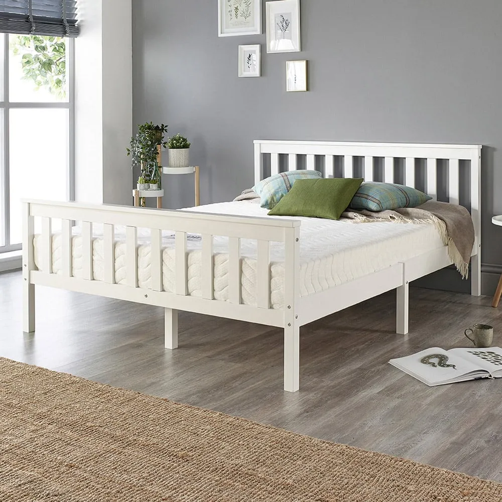 Atlantic King Size Bed Frame - White