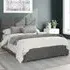 Caine Double Ottoman Bed with Storage - Charcoal, Velvet