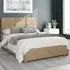 Caine King Size Ottoman Bed with Storage - Champagne, Velvet