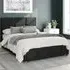 Caine Single Ottoman Bed with Storage - Charcoal, Linen