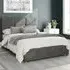 Caine Single Ottoman Bed with Storage - Grey, Linen