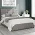 Caine Single Ottoman Bed with Storage - Silver, Velvet