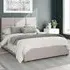 Caine Small Double Ottoman Bed with Storage - Cream, Linen