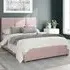 Caine Small Double Ottoman Bed with Storage - Pink, Cotton