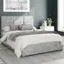 Caine Small Double Ottoman Bed with Storage - Silver, Linen