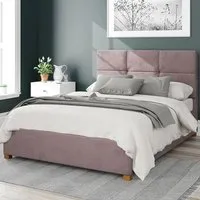 Caine Super King Ottoman Bed with Storage - Blush, Velvet