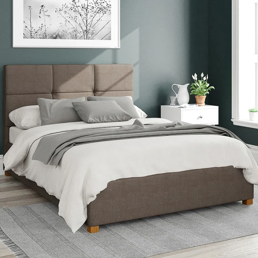 Caine Super King Size Ottoman Bed with Storage - Slate
