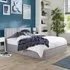 Castleton King Size Ottoman Bed with Storage - Grey, Linen