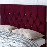 Catherine Lansfield Boutique Double Headboard - Berry, Velvet