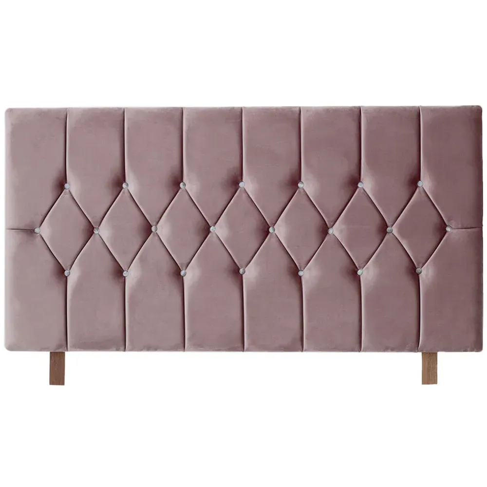 Catherine Lansfield Boutique Double Headboard - Blush, Velvet