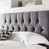 Catherine Lansfield Boutique Double Headboard - Steel, Velvet