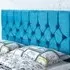 Catherine Lansfield Boutique Double Headboard - Teal, Velvet