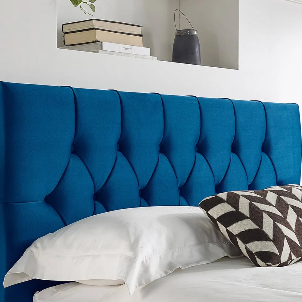Catherine Lansfield Boutique King Size Headboard - Navy, Velvet
