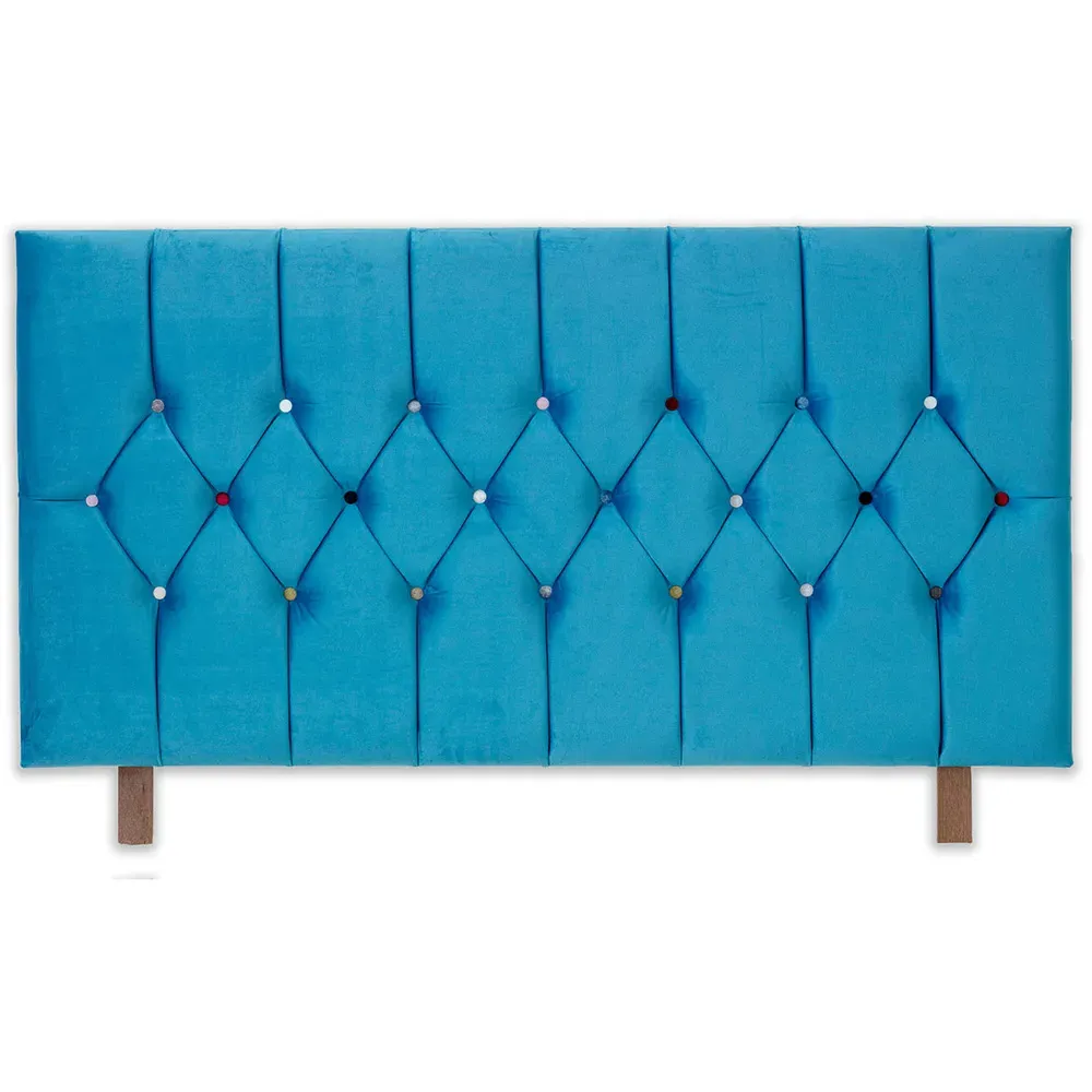 Catherine Lansfield Boutique King Size Headboard - Teal, Velvet