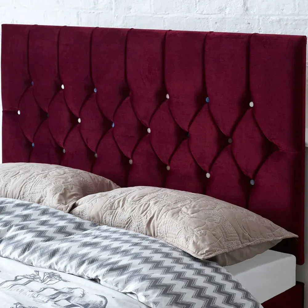 Catherine Lansfield Boutique Single Headboard - Berry, Velvet