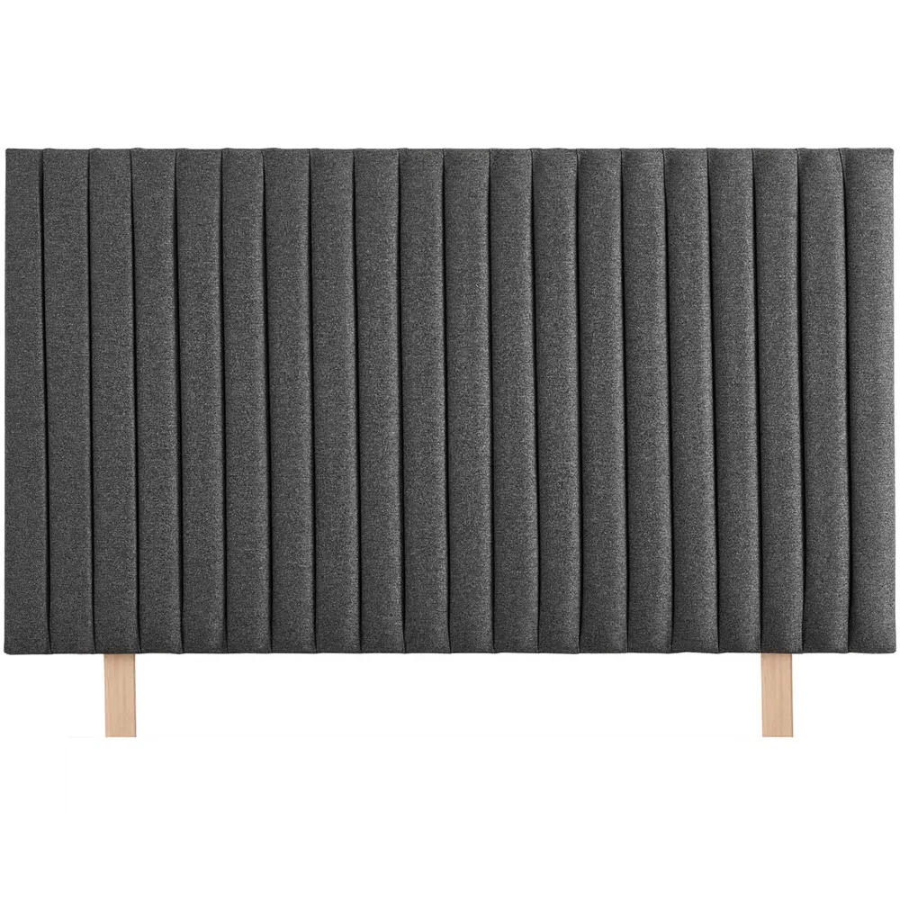 Catherine Lansfield Soho Double Headboard - Charcoal, Saxon Twill