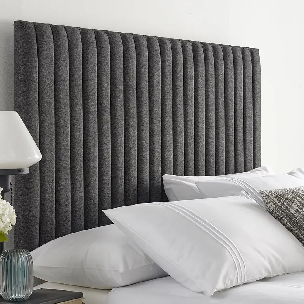 Catherine Lansfield Soho Double Headboard - Charcoal, Saxon Twill