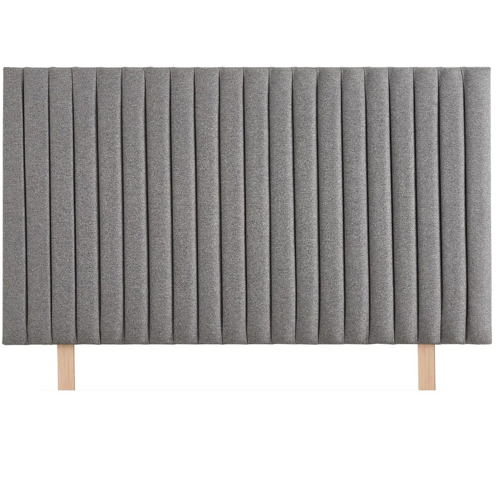 Catherine Lansfield Soho Double Headboard - Grey, Saxon Twill