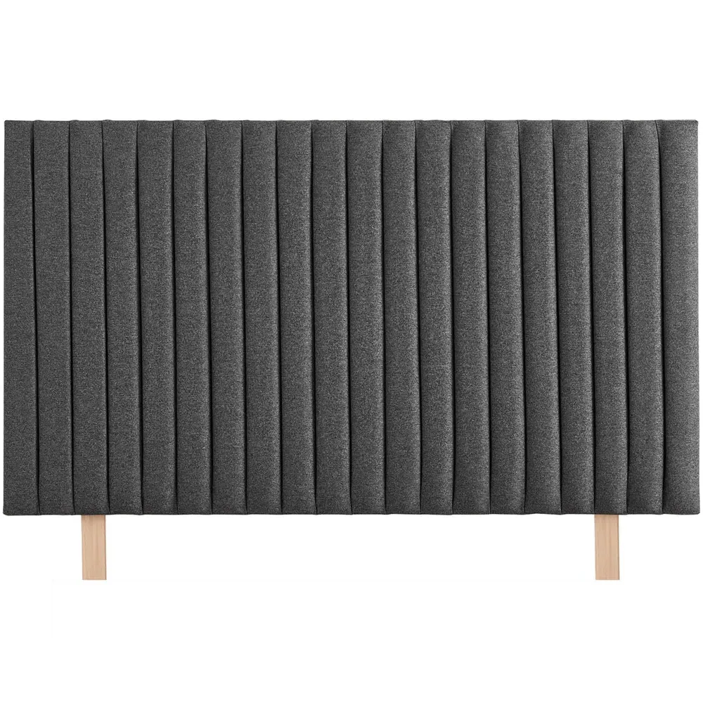 Catherine Lansfield Soho King Size Headboard - Charcoal, Saxon Twill
