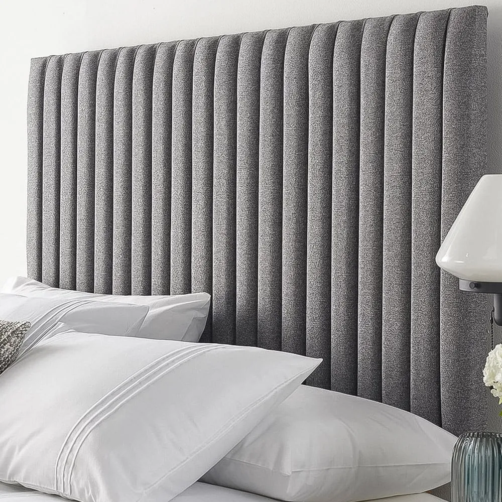 Catherine Lansfield Soho King Size Headboard - Grey, Saxon Twill